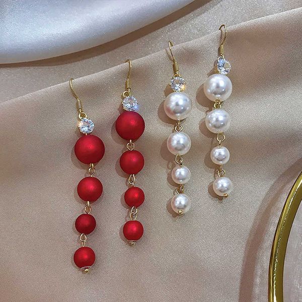 charm red color imitation pearl long drop earrings for women 2021 new trend hanging earrings bridal wedding engagement party jewelry w0422, Golden
charm red color imitation pearl long drop earrings for women 2021 new trend hanging earrings bridal wedding engagement party jewelry w0422, Golden