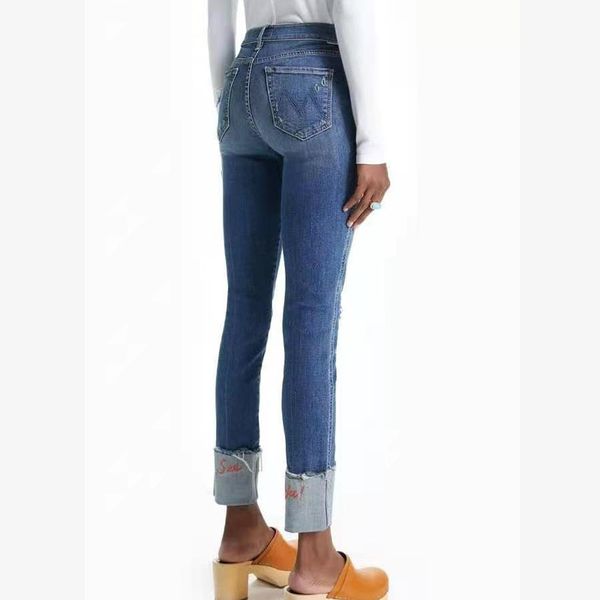 women's jean jeans hem embroidery casual wild fashion slim lady denim pants 230422, Blue
women's jean jeans hem embroidery casual wild fashion slim lady denim pants 230422, Blue