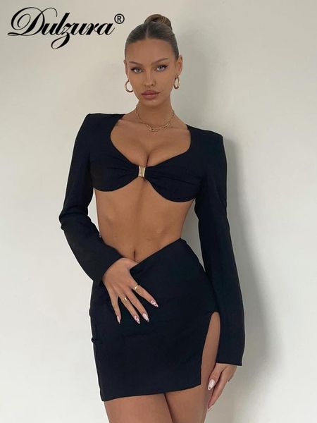 dress dulzura 2022 summer women 2 pieces long sleeve shoulder pads backless crop slit mini skirt set bodycon party elegant, White
dress dulzura 2022 summer women 2 pieces long sleeve shoulder pads backless crop slit mini skirt set bodycon party elegant, White