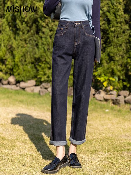 women's jeans mishow dark blue straight for women 2023 spring high waist vintage loose female clothing causal wide leg pants mxc11k0742
women's jeans mishow dark blue straight for women 2023 spring high waist vintage loose female clothing causal wide leg pants mxc11k0742