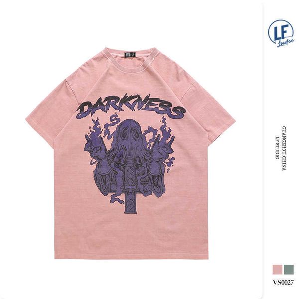 men and women t-shirtslawfoo new china-chic brand men's masked ghost print short sleeve loose washing dyed t-shirt men, White;black
men and women t-shirtslawfoo new china-chic brand men's masked ghost print short sleeve loose washing dyed t-shirt men, White;black