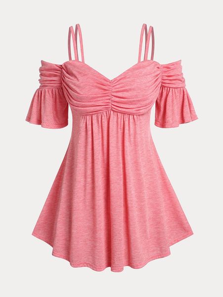t-shirt women's spaghttie strapless ruffle short sleeve ruched shirring swing tunic tee t shirt loose tank blouse cami crop top, White
t-shirt women's spaghttie strapless ruffle short sleeve ruched shirring swing tunic tee t shirt loose tank blouse cami crop top, White