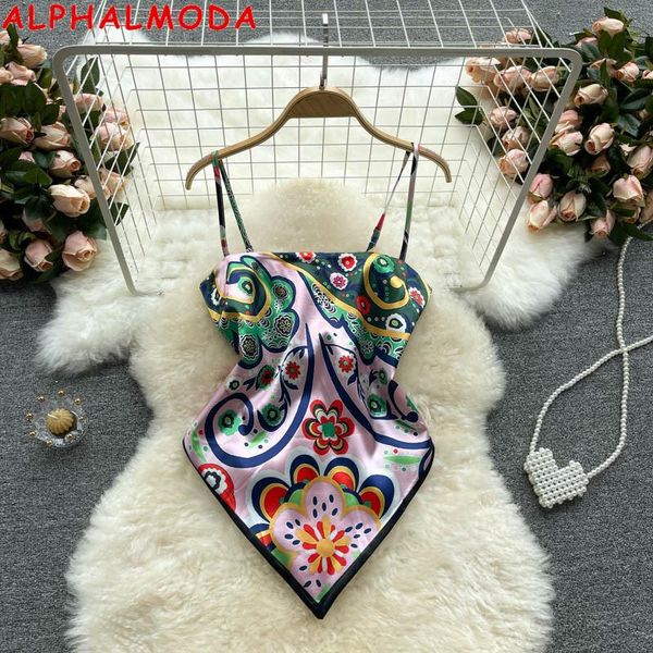 t-shirt alphalmoda 2021 treny print women's backless strap camis scarf tie crop beach holidays allmatching summer top, White
t-shirt alphalmoda 2021 treny print women's backless strap camis scarf tie crop beach holidays allmatching summer top, White