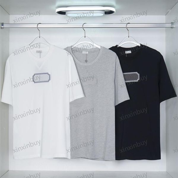 xinxinbuy men designer tee t shirt 23ss paris letter embroidery short sleeve cotton women white black khaki grey s-3xl269d, Black;brown
xinxinbuy men designer tee t shirt 23ss paris letter embroidery short sleeve cotton women white black khaki grey s-3xl269d, Black;brown