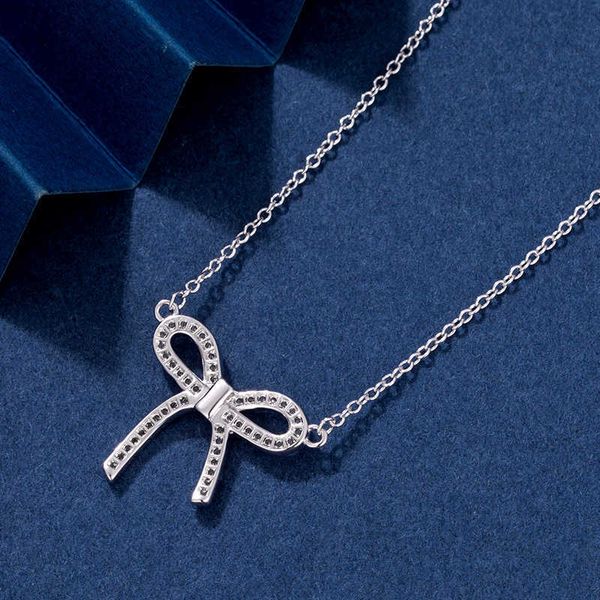 designertiffy s925 bowknot sterling silver necklace net red new simple light luxury small design high sense collar chain female, Black
designertiffy s925 bowknot sterling silver necklace net red new simple light luxury small design high sense collar chain female, Black