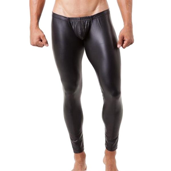 blazers men patent leather tight pants elastic waistband bulge pouch skintight pants leggings stretchy fitness sports pants clubwear, White;black
blazers men patent leather tight pants elastic waistband bulge pouch skintight pants leggings stretchy fitness sports pants clubwear, White;black