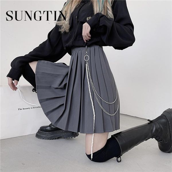 dresses sungtin high waist mini skirts gothic streetwear pearl chain pleated women skirts casual college lolita harajuku skirt mini 2022, White;black
dresses sungtin high waist mini skirts gothic streetwear pearl chain pleated women skirts casual college lolita harajuku skirt mini 2022, White;black