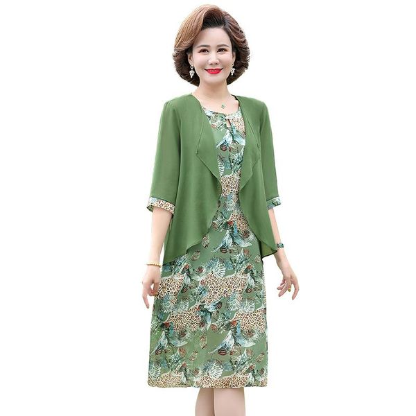 dresses summer dress 2 pieces set women middleaged new chiffon long dress 5xl casual beach elegant mother print loose dresses, Black;gray
dresses summer dress 2 pieces set women middleaged new chiffon long dress 5xl casual beach elegant mother print loose dresses, Black;gray