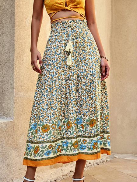 dresses retro bohemain maxi skirt women 2022 new tassel bandage summer casual lace up long print skirt leisure time, Black;gray
dresses retro bohemain maxi skirt women 2022 new tassel bandage summer casual lace up long print skirt leisure time, Black;gray