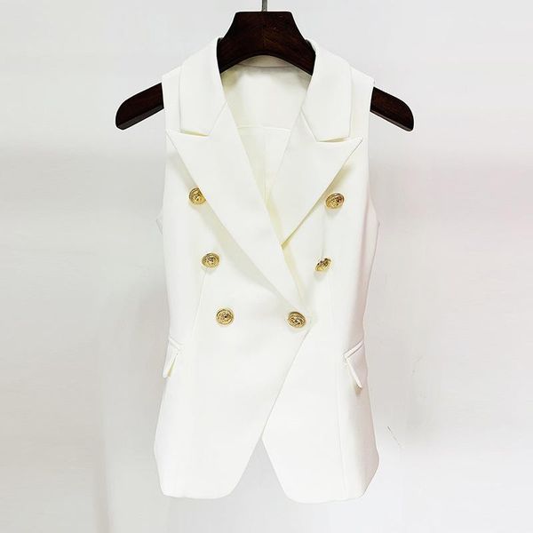 vests new sleeveless blazer vest white double breasted lion button suit collar slim vest jacket 2022 autumn, Black;white
vests new sleeveless blazer vest white double breasted lion button suit collar slim vest jacket 2022 autumn, Black;white