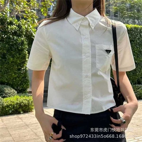22% off family metal inverted triangle pocket for women's summer new single breasted short casual versatile shirt, White
22% off family metal inverted triangle pocket for women's summer new single breasted short casual versatile shirt, White