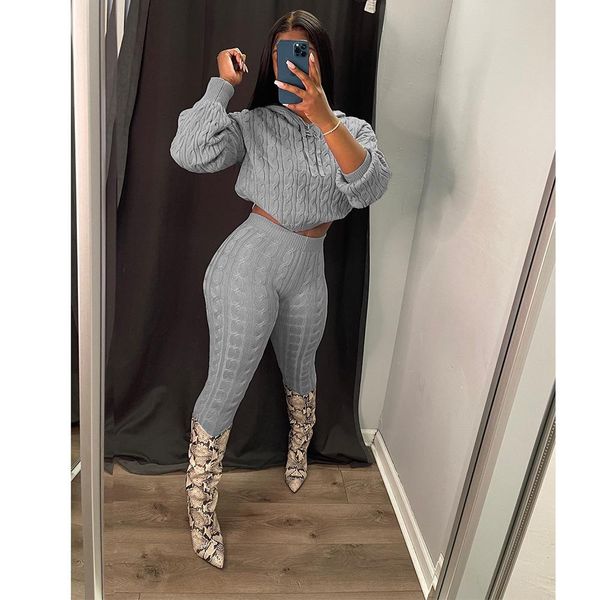 pants knitted sweater two piece set autumn winter fashion women long sleeve hooded crop pants suits, White
pants knitted sweater two piece set autumn winter fashion women long sleeve hooded crop pants suits, White