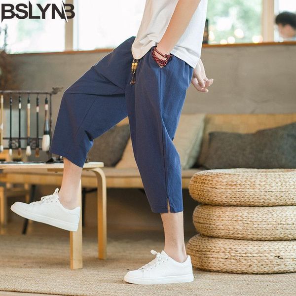 pants summer cotton and linen cropped pants men's loose solid color japanese style casual pants drawstring elastic waist trousers, Black
pants summer cotton and linen cropped pants men's loose solid color japanese style casual pants drawstring elastic waist trousers, Black
