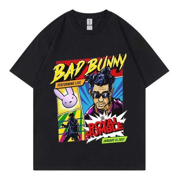 22% off hip hop singer badbunny printed short sleeved men's trendy loose fitting couple casual street t-shirt, White;black
22% off hip hop singer badbunny printed short sleeved men's trendy loose fitting couple casual street t-shirt, White;black
