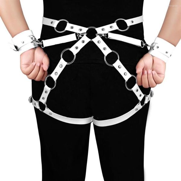 garters harness for women garter belt stockings erotic underwear lingerie bondage leather leg strap suspender handcuff access264p, Black;white
garters harness for women garter belt stockings erotic underwear lingerie bondage leather leg strap suspender handcuff access264p, Black;white