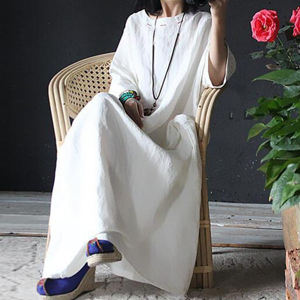 dresses women cotton linen dress ladies retro bat sleeve dresses robes female cotton flax vintage summer autumn dress, Black;gray
dresses women cotton linen dress ladies retro bat sleeve dresses robes female cotton flax vintage summer autumn dress, Black;gray