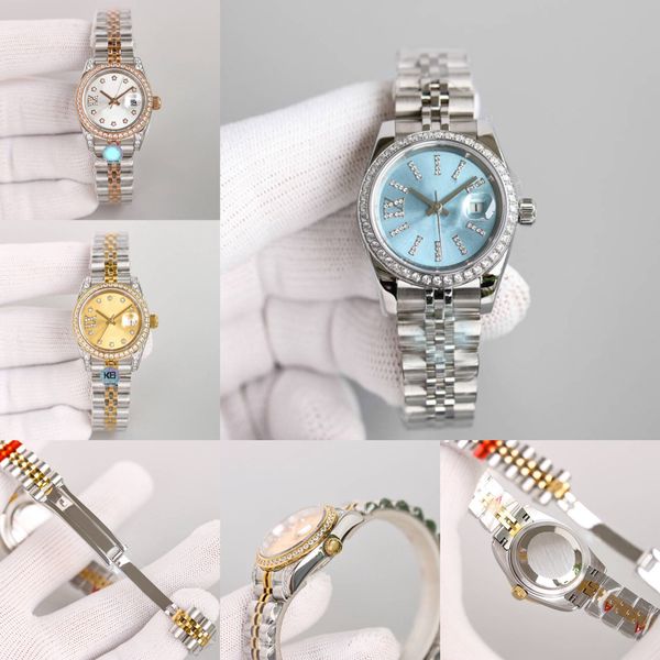 

Designer Women's Watch Diamond Round dial 31mm scratch resistant blue crystal waterproof folding buckle stainless steel 904L enlarged calendar Monte De Luxe, Orange