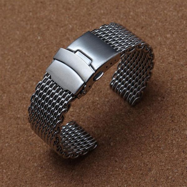shark mesh watchband bracelets special end safety buckle 18mm 20mm 22mm 24mm watch straps cant be adjusted length for men hours203g, Black;brown
shark mesh watchband bracelets special end safety buckle 18mm 20mm 22mm 24mm watch straps cant be adjusted length for men hours203g, Black;brown