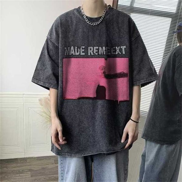 22% off trendy t-shirt men's handsome blast washable old short oversize street graffiti print 5/4 sleeve, White;black
22% off trendy t-shirt men's handsome blast washable old short oversize street graffiti print 5/4 sleeve, White;black