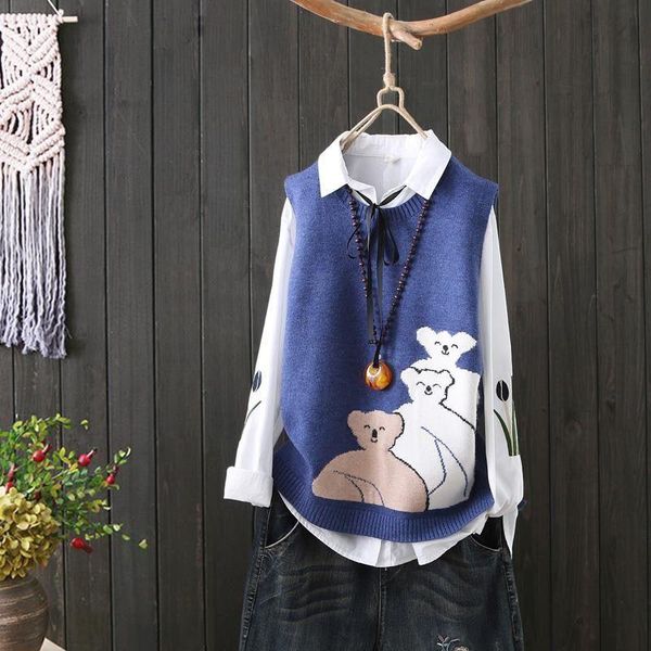 vests jacket vest women's knitted round neck vest sweater autumn winter coat women's pullover loose women's wear chaleco muje, Black;white
vests jacket vest women's knitted round neck vest sweater autumn winter coat women's pullover loose women's wear chaleco muje, Black;white