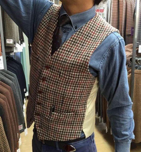 blazers men's vintage wool houndstooth vest custom made plaid tweed vest groom wear waistcoat groomsmen for wedding 2020 new, White;black
blazers men's vintage wool houndstooth vest custom made plaid tweed vest groom wear waistcoat groomsmen for wedding 2020 new, White;black
