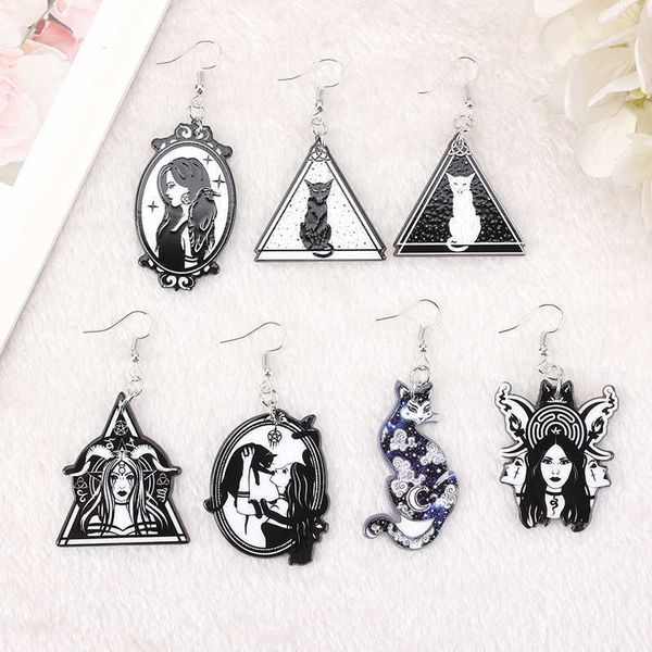 charm 1pair fashion witchy raven woman dangle earrings acrylic cat drop earrings for girl birthday gift w0422, Golden
charm 1pair fashion witchy raven woman dangle earrings acrylic cat drop earrings for girl birthday gift w0422, Golden