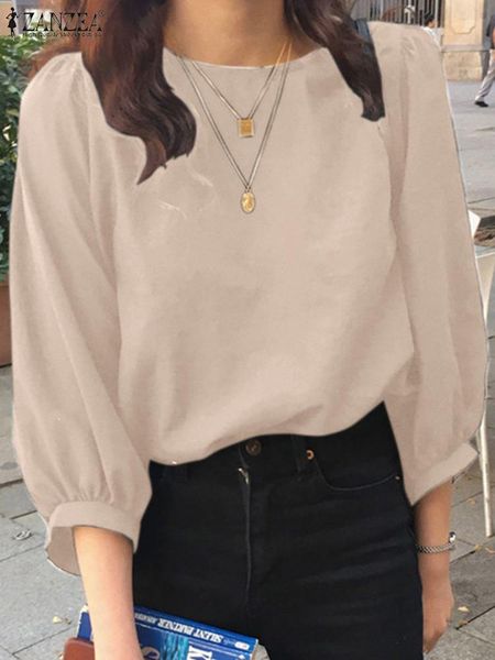 t-shirt elegant korean work ol shirt all match women summer spring blouse zanzea causal solid color cotton 3/4 sleeve holiday blusas, White
t-shirt elegant korean work ol shirt all match women summer spring blouse zanzea causal solid color cotton 3/4 sleeve holiday blusas, White