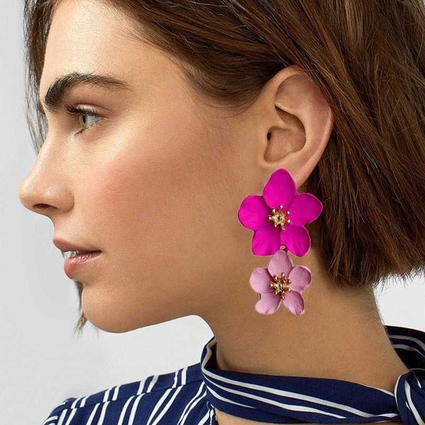 charm 2020 new design fashion jewelry big double flower mixed color earrings for women summer style party wedding exaggerated earrings w0422, Golden
charm 2020 new design fashion jewelry big double flower mixed color earrings for women summer style party wedding exaggerated earrings w0422, Golden