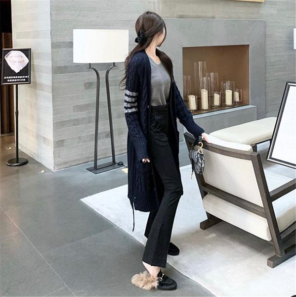 sweaters long cardigan sweater coat tb thickened thick knitted laceup lazy wind solid color waist coat loose autumn and winter women, White;black
sweaters long cardigan sweater coat tb thickened thick knitted laceup lazy wind solid color waist coat loose autumn and winter women, White;black
