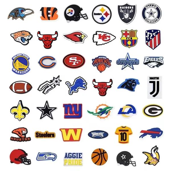 2023 new arrival wholesale pvc custom clog football basketball soccer sports team logo shoe croc charms, White;pink
2023 new arrival wholesale pvc custom clog football basketball soccer sports team logo shoe croc charms, White;pink