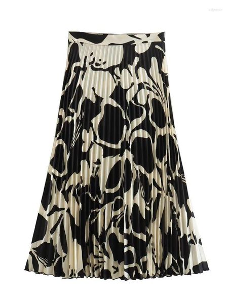 Skirts MESTTRAF Women 2023 Fashion Long Floral Print Folds Skirt Vintage High Waist Back Zipper Female Streetwear, Picture shown
Skirts MESTTRAF Women 2023 Fashion Long Floral Print Folds Skirt Vintage High Waist Back Zipper Female Streetwear, Picture shown