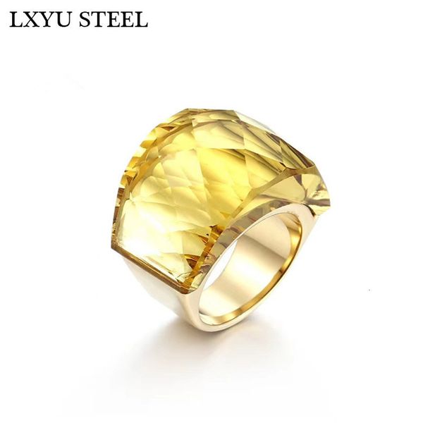 cluster rings women stainless steel gold color rings champagne glass cut stone 6mm width finger rings fit formal party accessories 230424, Golden;silver
cluster rings women stainless steel gold color rings champagne glass cut stone 6mm width finger rings fit formal party accessories 230424, Golden;silver