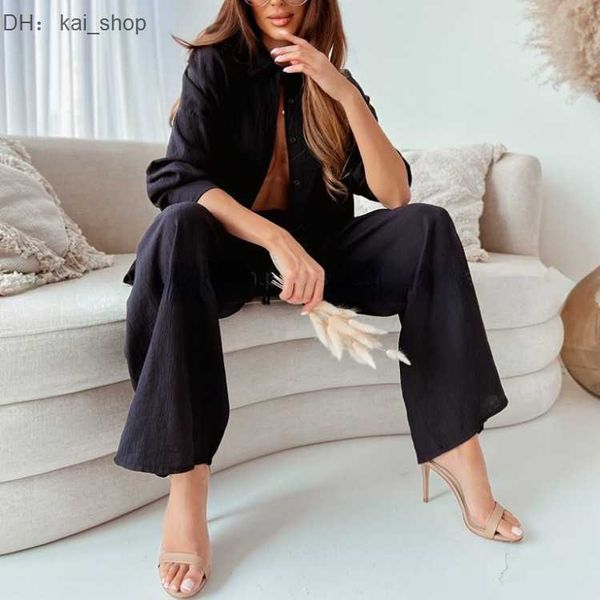 piece pants new product set solid long sleeve shirt casual lacing fashion 41, White
piece pants new product set solid long sleeve shirt casual lacing fashion 41, White