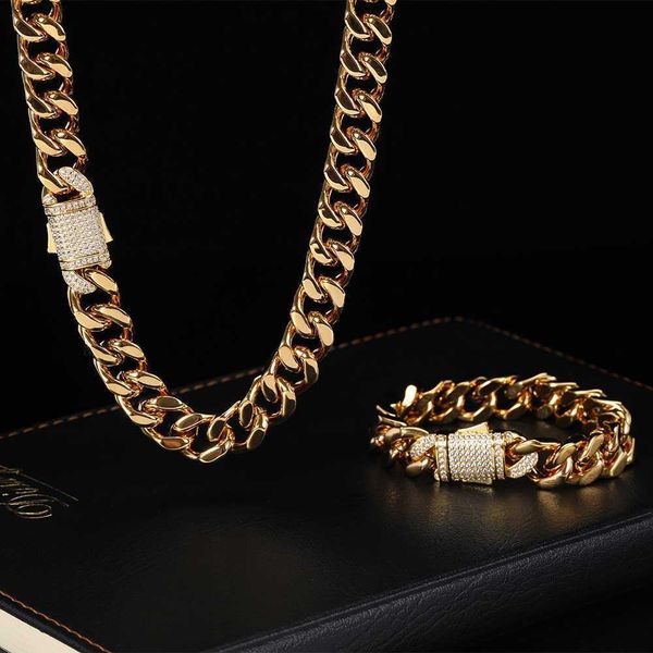 18k gold plated miami cuban link chain micro pave zircon necklace stainless steel hip hop jewelry, Silver
18k gold plated miami cuban link chain micro pave zircon necklace stainless steel hip hop jewelry, Silver