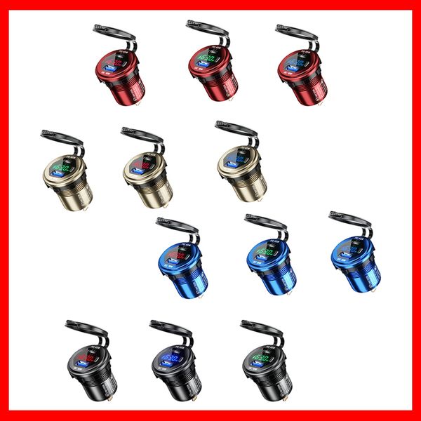 metal 45w usb ctype c pd + 18w qc3.0 usb fast car charger with voltage/power display for suv motorcycle truck boat atv car-charge car-charge 
metal 45w usb ctype c pd + 18w qc3.0 usb fast car charger with voltage/power display for suv motorcycle truck boat atv car-charge car-charge