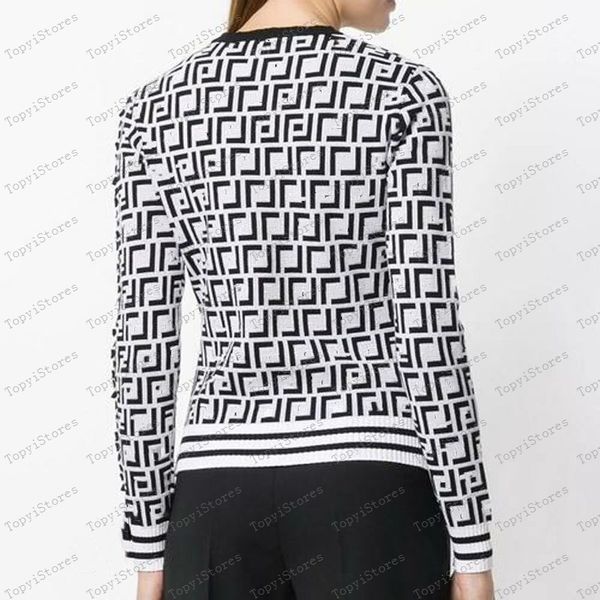 2023 sweater women's autumn round neck striped fashion long sleeve women high end jacquard cardigan knitting sweaters coats, White;black
2023 sweater women's autumn round neck striped fashion long sleeve women high end jacquard cardigan knitting sweaters coats, White;black