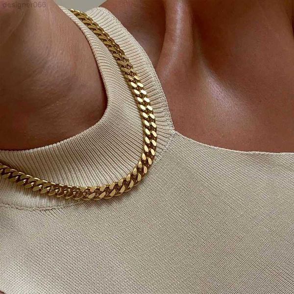 fashion trendy 9mm gold plated stainless steel necklace thick wide curb chain choker chunky cuban link women jewelry, Silver
fashion trendy 9mm gold plated stainless steel necklace thick wide curb chain choker chunky cuban link women jewelry, Silver