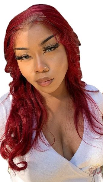 99j red 13x4 body wave lace front wig burgundy red lace frontal human hair wigs for women brazilian remy transparent lace wig, Black;brown
99j red 13x4 body wave lace front wig burgundy red lace frontal human hair wigs for women brazilian remy transparent lace wig, Black;brown