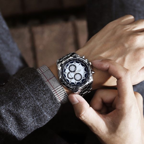 lovers watch luxury mans business watch male mechanical watches stainless steel glow-in-the-dark function waterproof watch, Slivery;brown
lovers watch luxury mans business watch male mechanical watches stainless steel glow-in-the-dark function waterproof watch, Slivery;brown