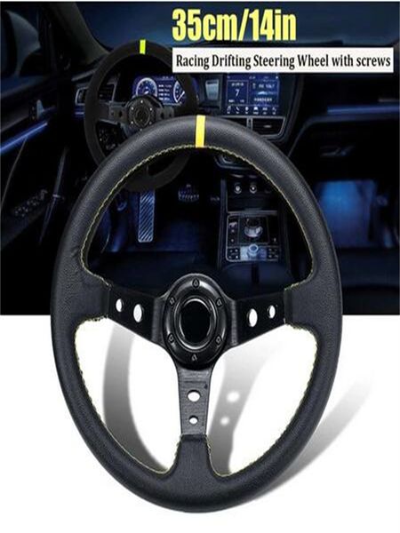 14inch 350mm deep dish drifting steering wheel universal pu leather pvc car auto racing sport steering wheel accessories
14inch 350mm deep dish drifting steering wheel universal pu leather pvc car auto racing sport steering wheel accessories