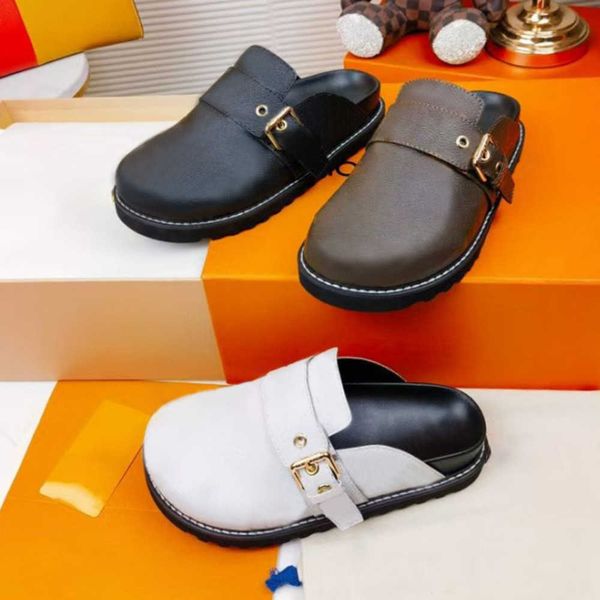 men easy slide cosy comfort mules women luxury leather flat slippers platform sandal fashion summer flowers shoes 35-45 with box no436 tbt, Black
men easy slide cosy comfort mules women luxury leather flat slippers platform sandal fashion summer flowers shoes 35-45 with box no436 tbt, Black