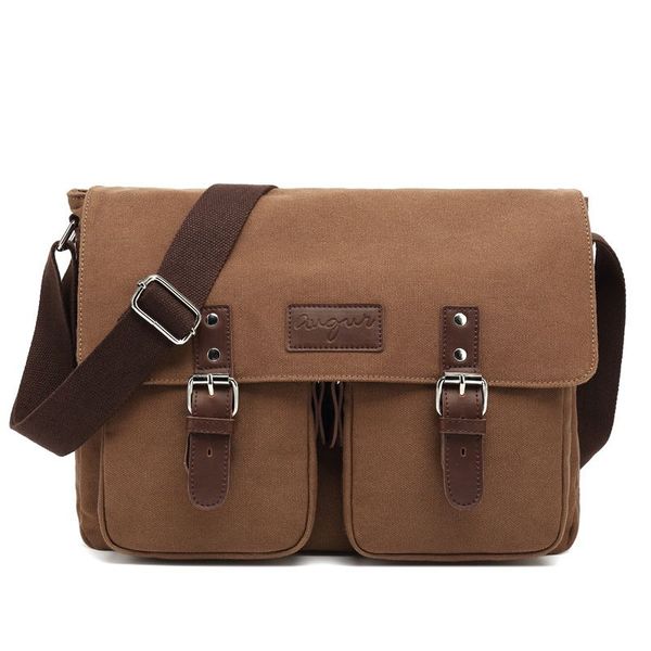 large-capacity wear-resistant vintage canvas bag messenger bag multiple pockets daily use school travel, Black;red
large-capacity wear-resistant vintage canvas bag messenger bag multiple pockets daily use school travel, Black;red
