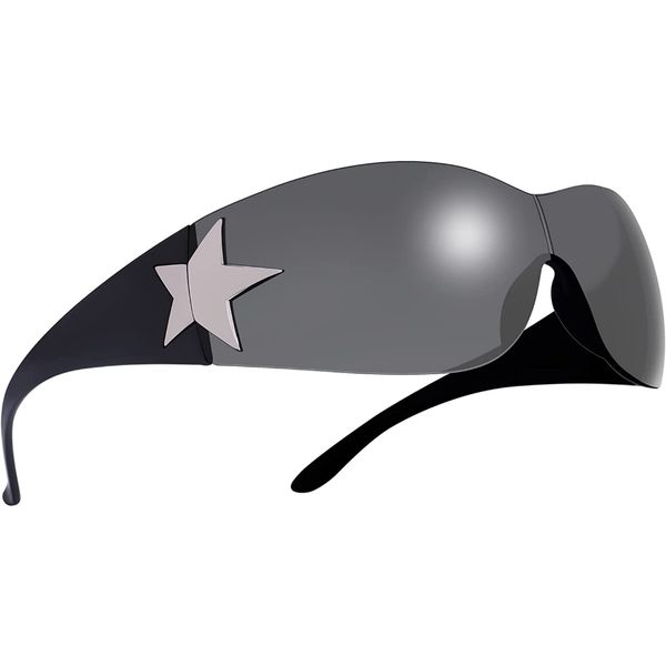 olick rimless sunglasses for women men,trendy shield wrap around sunglasses oversized fashion frameless sun glasses, White;black
olick rimless sunglasses for women men,trendy shield wrap around sunglasses oversized fashion frameless sun glasses, White;black