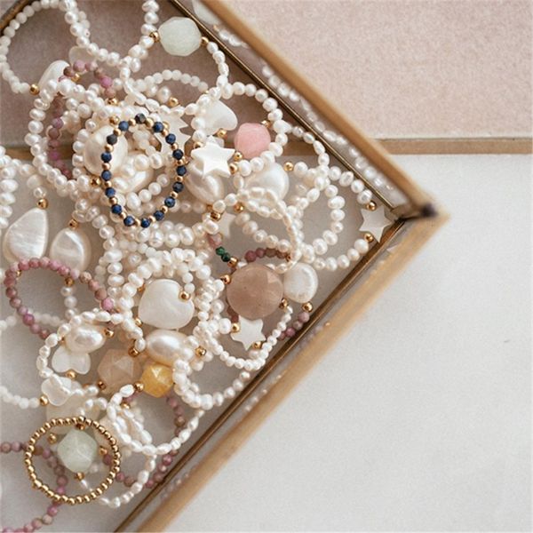 cluster rings freshwater pearl for women stretchy jewelry stainless steel bead shell star heart wedding ring engagement gifts 230424, Golden;silver
cluster rings freshwater pearl for women stretchy jewelry stainless steel bead shell star heart wedding ring engagement gifts 230424, Golden;silver