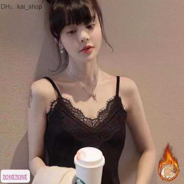 knits & tees 2023 spring autumn new lace knitted suspended tank for outwear slim fit sleeveless v-neck with underlay 41, White
knits & tees 2023 spring autumn new lace knitted suspended tank for outwear slim fit sleeveless v-neck with underlay 41, White