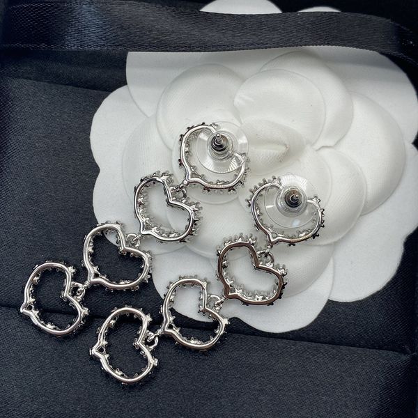 design heart shaped women's long dangle earrings, fashion hollow set diamond ladies earrings wholesale gifts for friends, Silver
design heart shaped women's long dangle earrings, fashion hollow set diamond ladies earrings wholesale gifts for friends, Silver