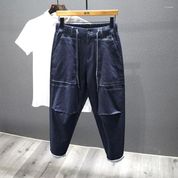 Men's Jeans Dark Blue Men's Retro Big Pocket Fashion Casual Y2k Pants Baggy Elastic Comfortable Youth Male Clothing Denim Trousers
Men's Jeans Dark Blue Men's Retro Big Pocket Fashion Casual Y2k Pants Baggy Elastic Comfortable Youth Male Clothing Denim Trousers