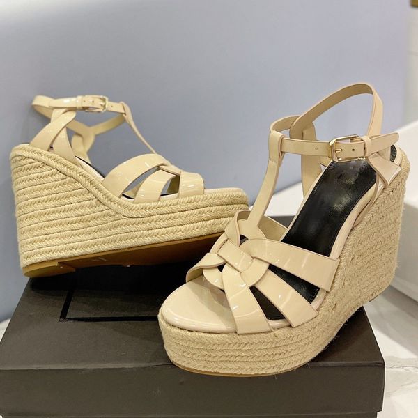tribute woven espadrille sandals wedge patform pumps heels heeled square toe women's luxury designers patent leather outsole evening ca, Black
tribute woven espadrille sandals wedge patform pumps heels heeled square toe women's luxury designers patent leather outsole evening ca, Black