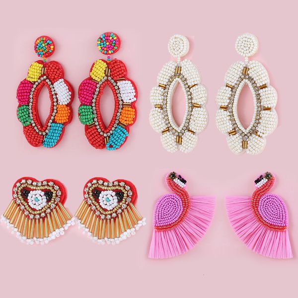 stud bohemia colorful seed beads flower drop earrings for women handmade tassel swan statement dangle jewelry 230424, Golden;silver
stud bohemia colorful seed beads flower drop earrings for women handmade tassel swan statement dangle jewelry 230424, Golden;silver