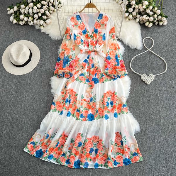 premium light luxury dress lantern long sleeve v-neck waist shrinking a-line chiffon print dress beach holiday long dress, Black;gray
premium light luxury dress lantern long sleeve v-neck waist shrinking a-line chiffon print dress beach holiday long dress, Black;gray